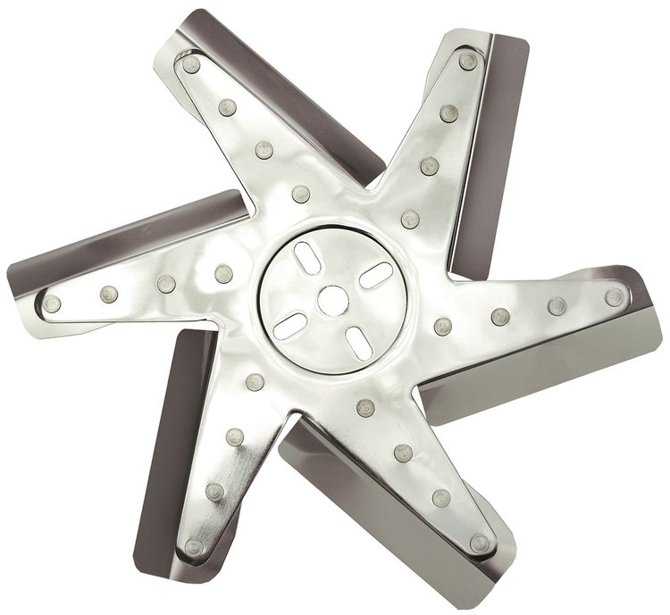 13IN HP SS Flex Fan Chrome Spider Rev Rotation