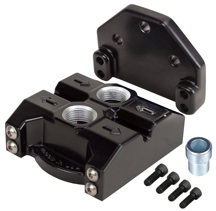 Premium Single Oil Filter Mount Ports Up