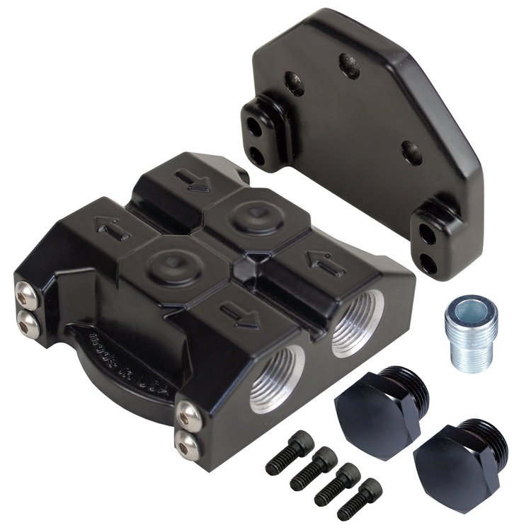 Premium Single Oil Filter Mount Ports Right & Left