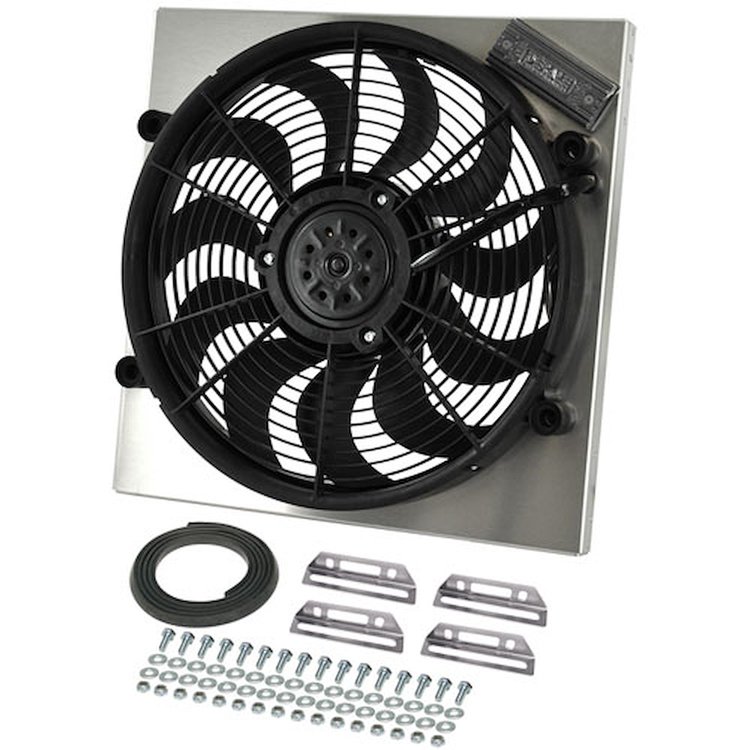 Multi-Speed Puller Fan With PWM Controller In Aluminum Shroud Universal Fit