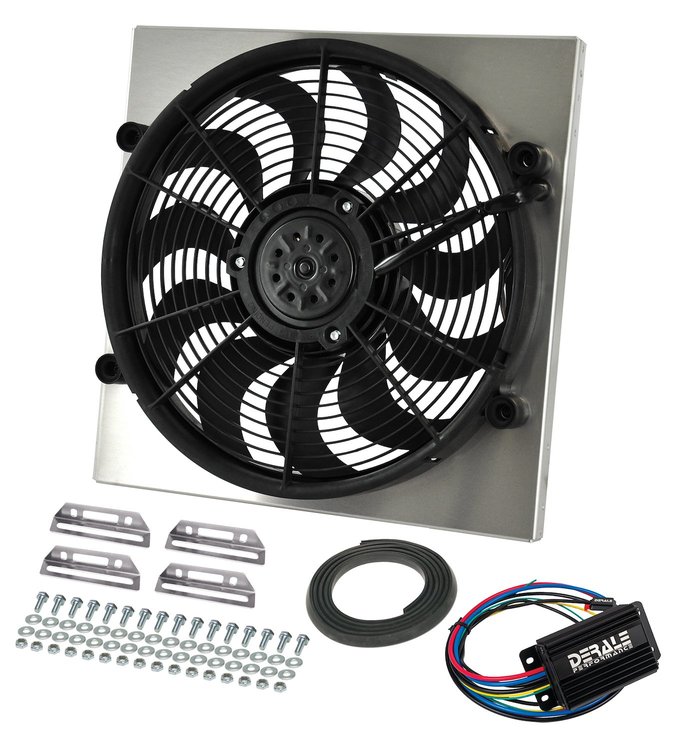 Multi-Speed Puller Fan With PWM Controller In Aluminum Shroud Universal Fit