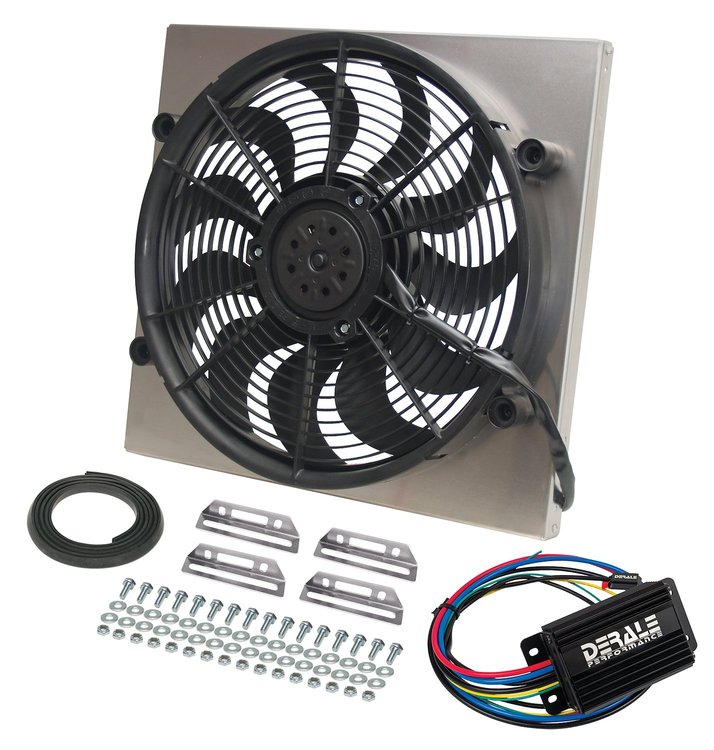 Multi-Speed Puller Fan With PWM Controller In Aluminum Shroud Universal Fit