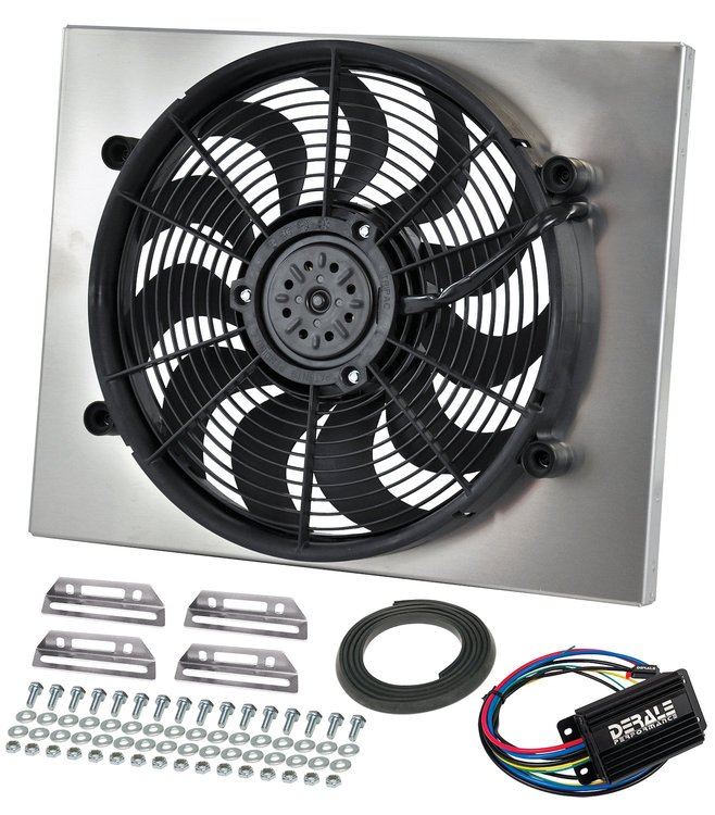 Multi-Speed Puller Fan With PWM Controller In Aluminum Shroud Universal Fit