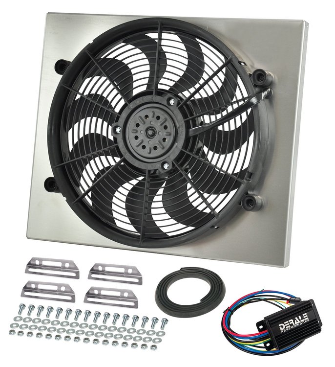 Multi-Speed Puller Fan With PWM Controller In Aluminum Shroud Universal Fit