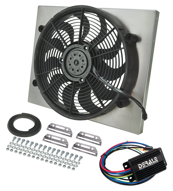 Multi-Speed Puller Fan With PWM Controller In Aluminum Shroud Universal Fit