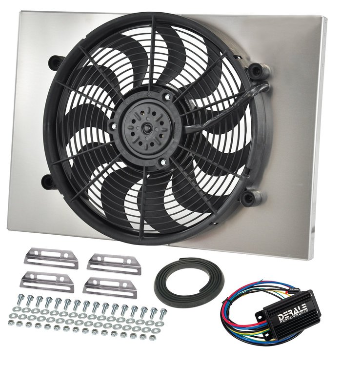 Multi-Speed Puller Fan With PWM Controller In Aluminum Shroud Universal Fit