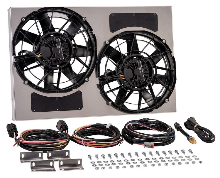 PWM Dual Electric Fan Powerpak Assembly [26 in. W x 17 1/8 in. H]