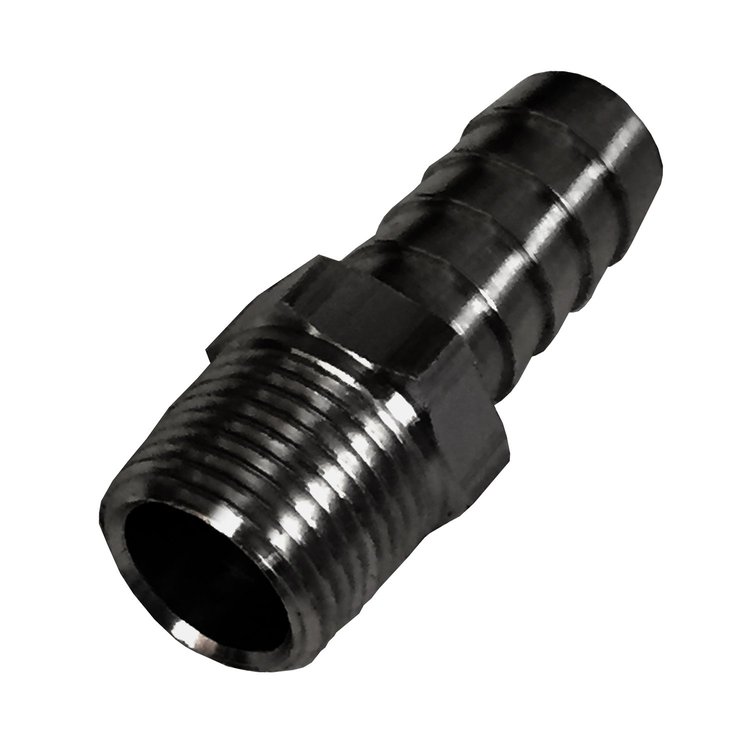 Barb Straight Hose Fitting 3/8 NPT Male x 1/2 Barb