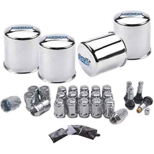 Wheel Installation Kit Includes: (4) 3.30" Bore Closed Center Caps