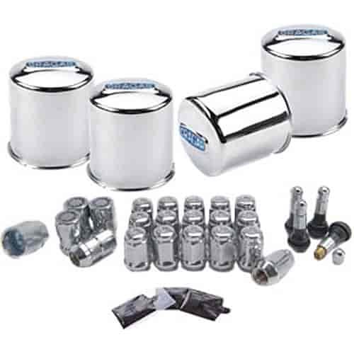 Wheel Installation Kit Includes: (4) 3.30" Bore Closed Center Caps