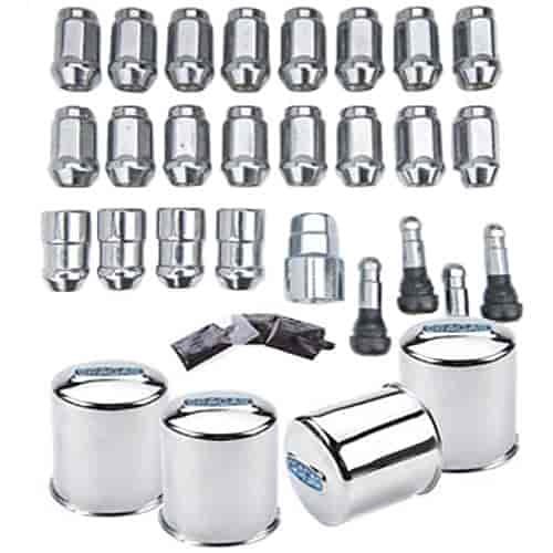 Wheel Installation Kit Includes: (4) 3.30" Bore Closed Center Caps