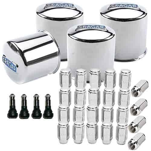 Wheel Installation Kit Includes: (4) 4.25" Bore Closed Center Caps