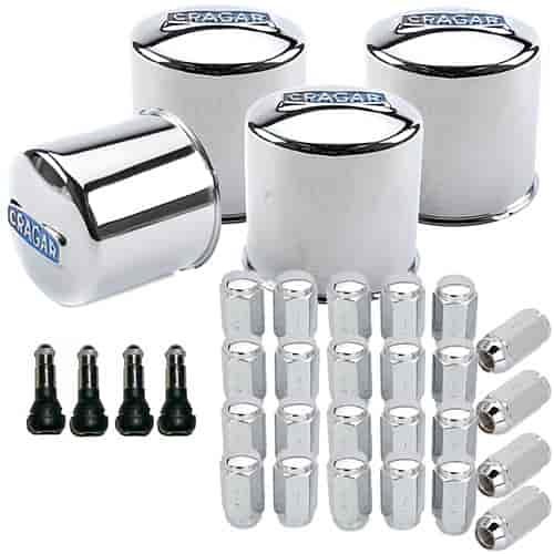 Wheel Installation Kit Includes: (4) 4.25" Bore Closed Center Caps