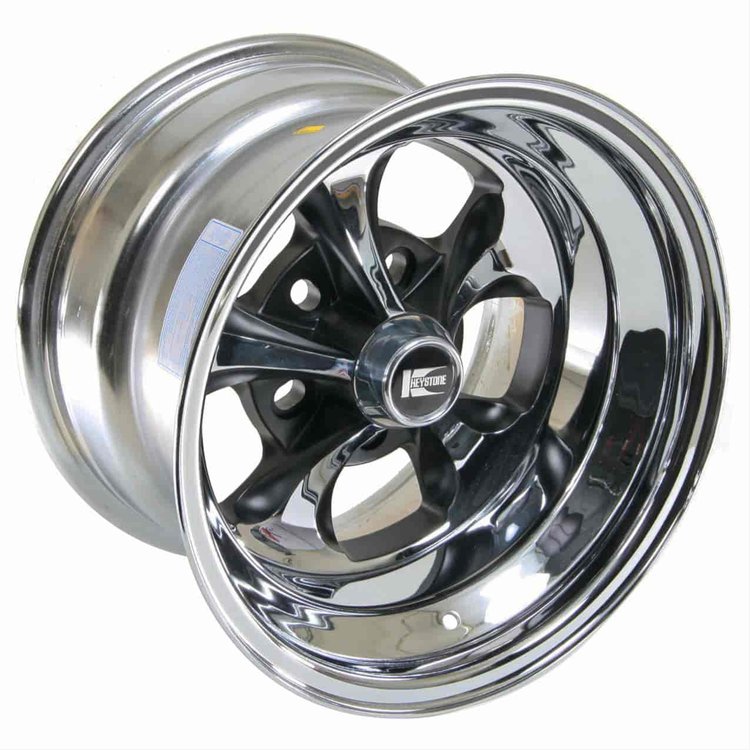 Keystone Klassic Wheel Size: 15" x 10" Bolt Pattern: 5 x 4-1/2" , 4-3/4" & 5"