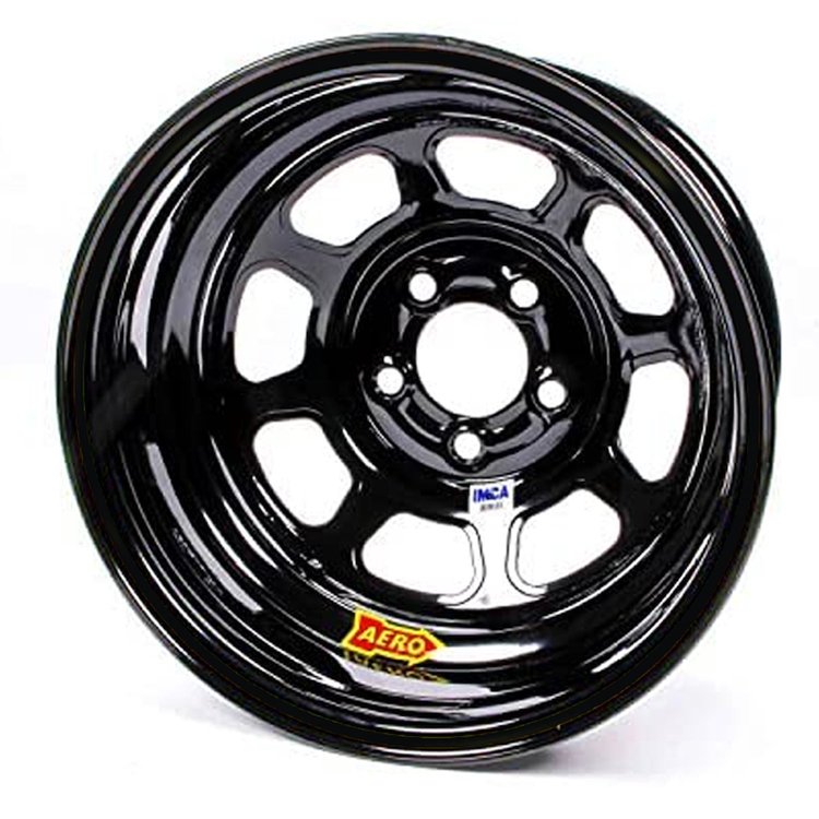 52 Series 15" x 8" Black IMCA-Approved Roll-Formed Race Wheel