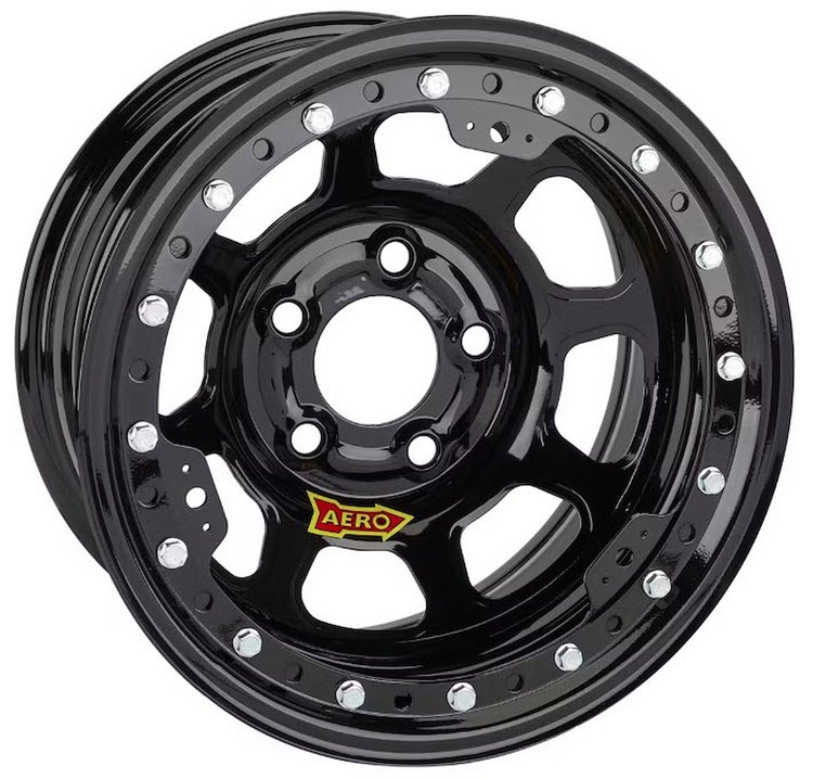 53 Series 15" x 10" Black Roll-Formed Beadlock Race Wheel
