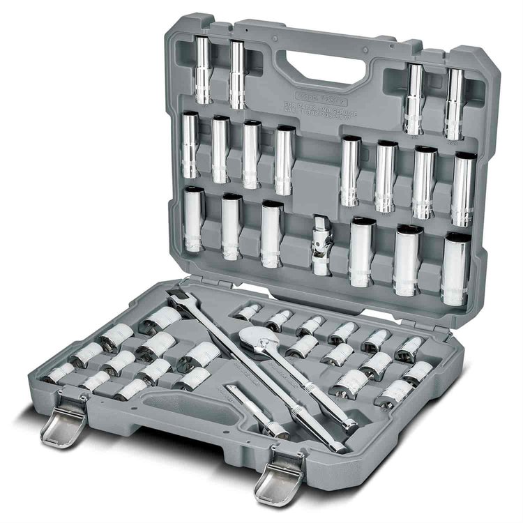 45-Piece 1/2 in. Drive SAE/Metric Master Mechanics Tool Set