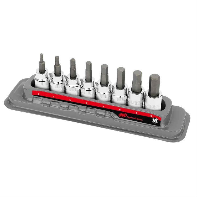 8-Piece Metric Hex Bit Socket Set - 3/8 in. Drive