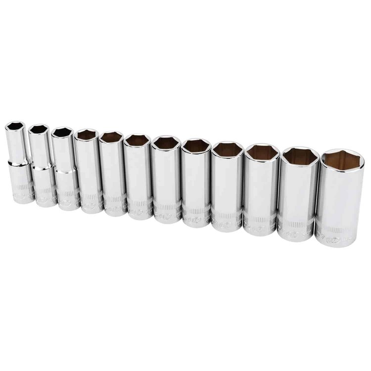 12-Piece 1/2 in. Drive Deep Metric Socket Set