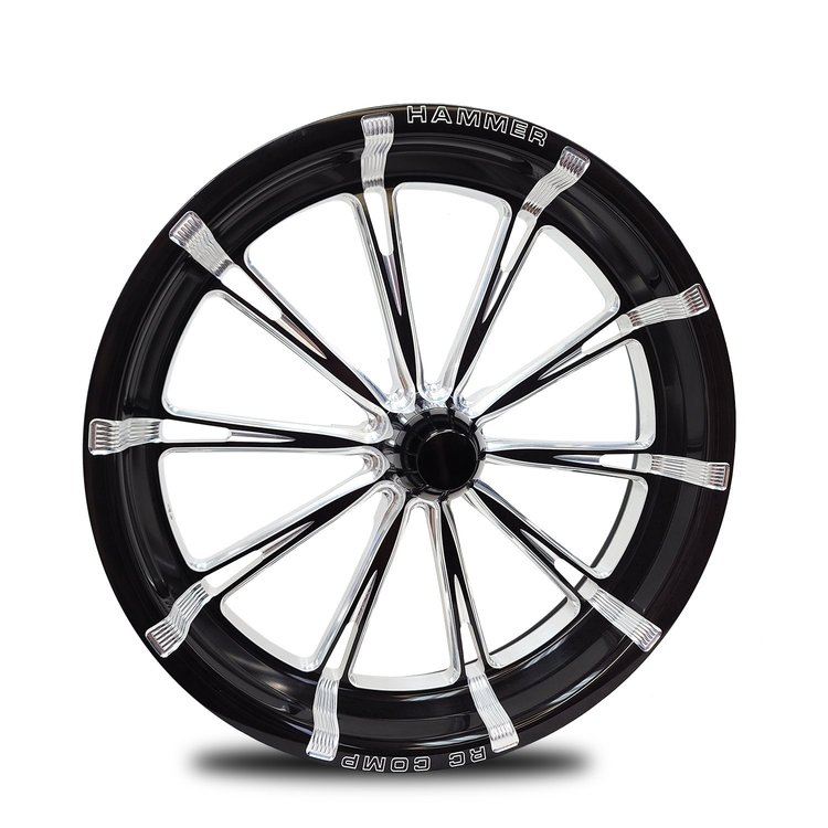 CS72234-03E Hammer Eclipse Spindle-Mount Front Wheel [Size: 17" x 2.25"] Black Anodized w/ Machined Accents