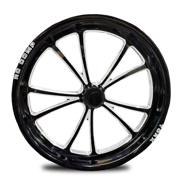 CS74004-01E Torx Eclipse Spindle-Mount Front Wheel [Size: 17" x 4"] Black Anodized w/ Machined Accents