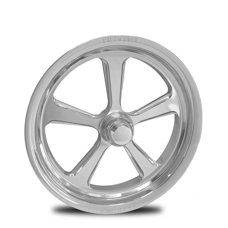 CS74004-10P Retro Polished Spindle-Mount Front Wheel [Size: 17" x 4"] Polished