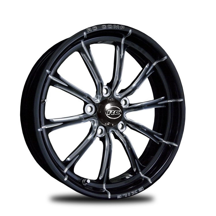 CS74531-02E Exile Eclipse Front Wheel [Size: 17" x 4.50"] Black Anodized w/ Machined Accents