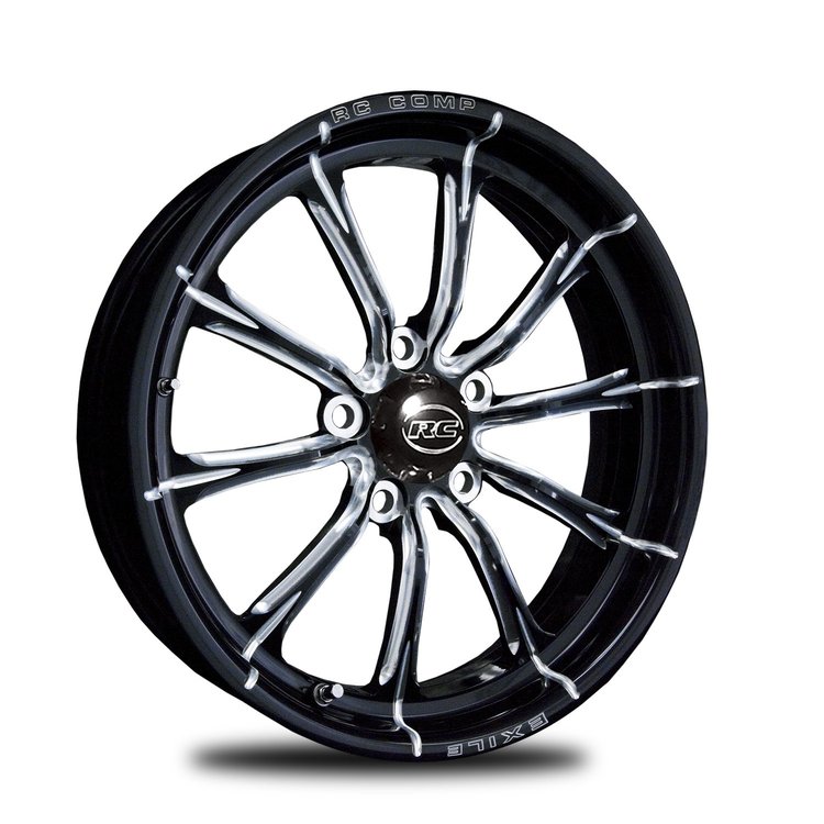 CS74531-02EP Exile Eclipse Prism Front Wheel [Size: 17" x 4.50"] Black Anodized w/ Polished/Machined Accents