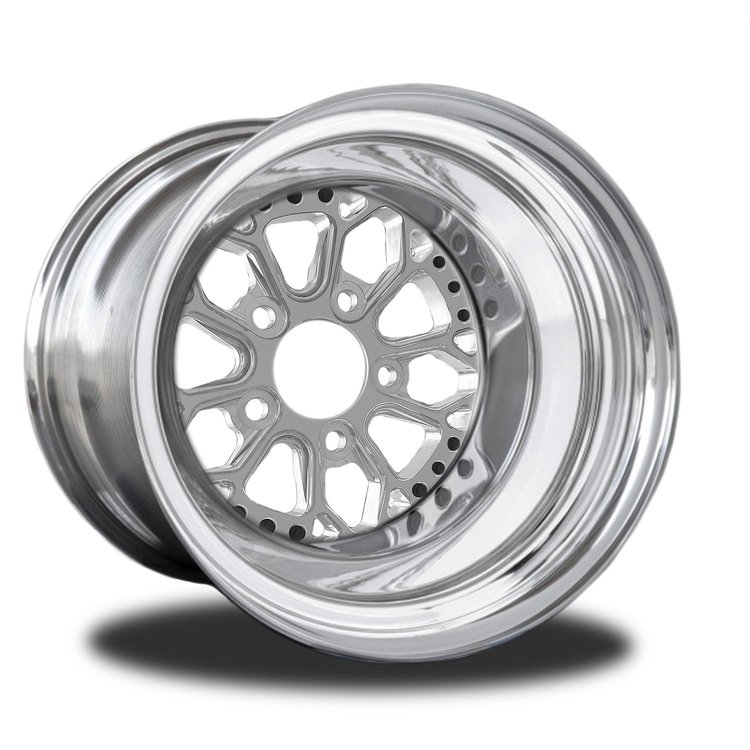 CSC406P-14P impulse Polished Non-Beadlock Rear Wheel [Size: 15" x 9"] Polished w/ Polished Barrel
