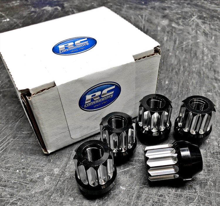 CSCON014-01E Conical Seat - 60-Degree Style Lug Nuts [14 mm x 1.50 in. Thread] Black Anodized