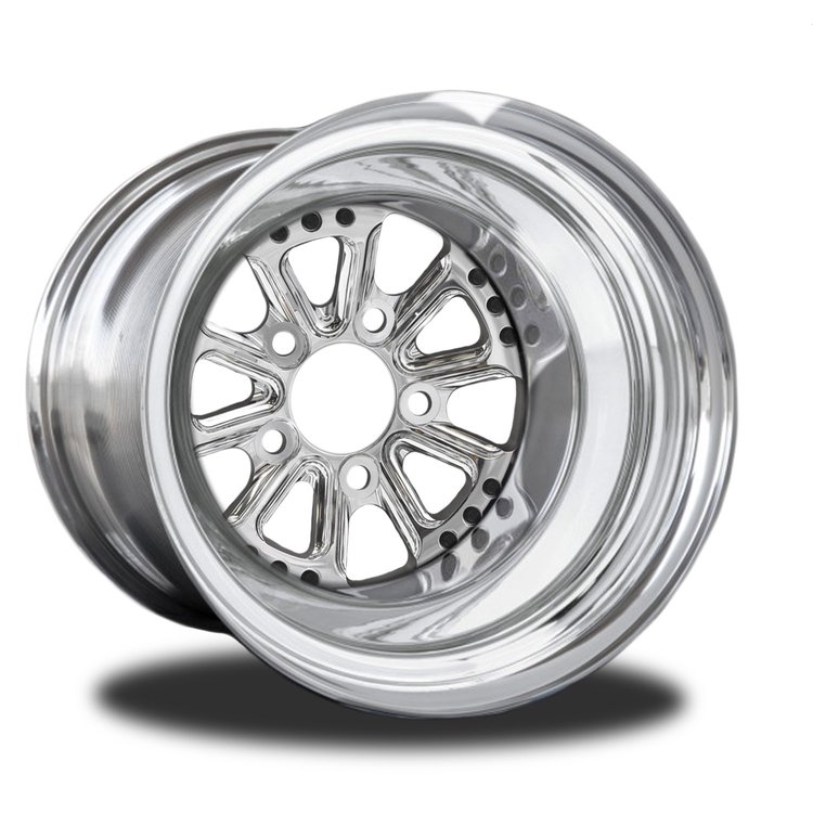 CSG853P-03P Hammer Polished Non-Beadlock Rear Wheel [Size: 15" x 13"] Polished w/ Polished Barrel