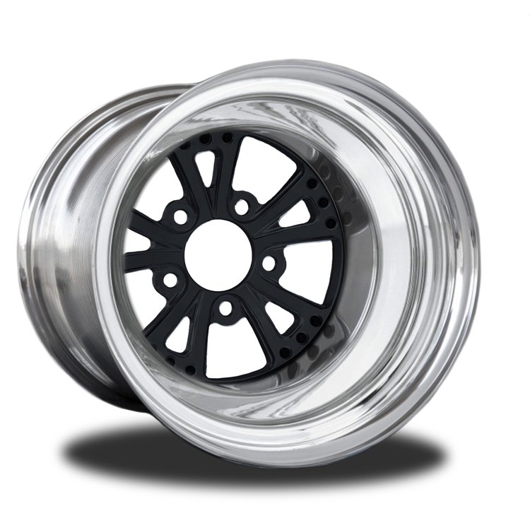 CSG855P-01B Torx Black Non-Beadlock Rear Wheel [Size: 15" x 13"] Black Anodized w/ Polished Barrel