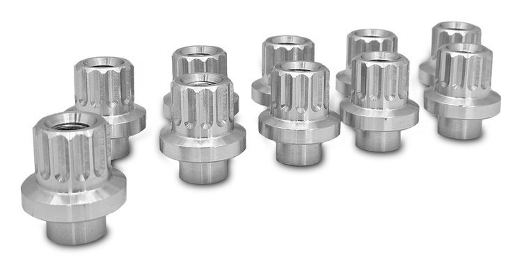 CSLUG500-01P Shank Style Lug Nuts [1/2 in.-20 Thread] Polished