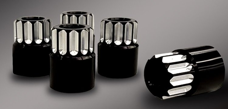 CSLUG625-02E Flange/Flat Style Lug Nuts [5/8 in.-18 Thread] Black Anodized