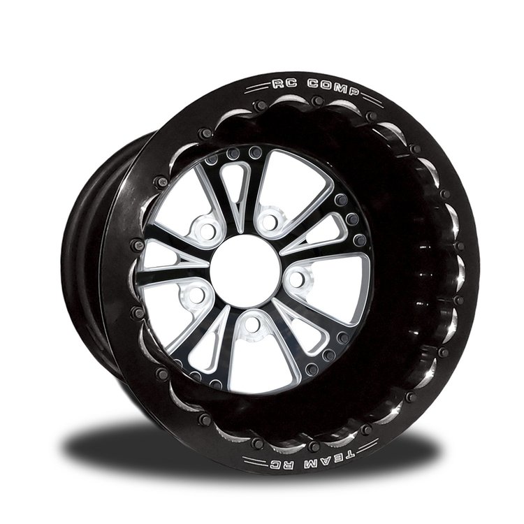 CSD401B2E-01E Torx Eclipse Double-Beadlock Rear Wheel [Size: 15" x 10"] Black Anodized w/ Machined Accents & Black Barrel