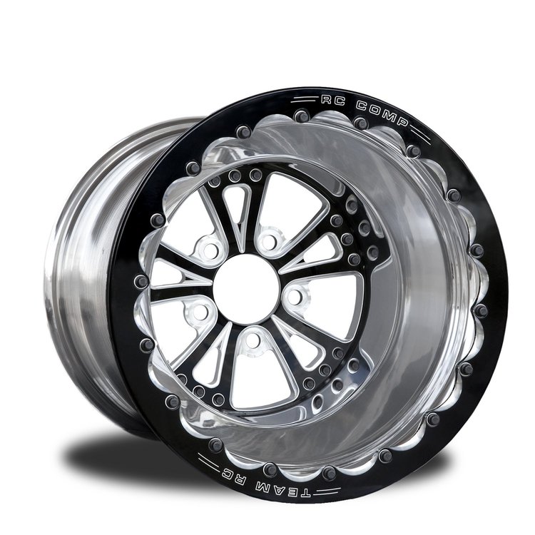 CSD652P2E-01E Torx Eclipse Double-Beadlock Rear Wheel [Size: 15" x 10"] Black Anodized w/ Machined Accents & Polished Barrel