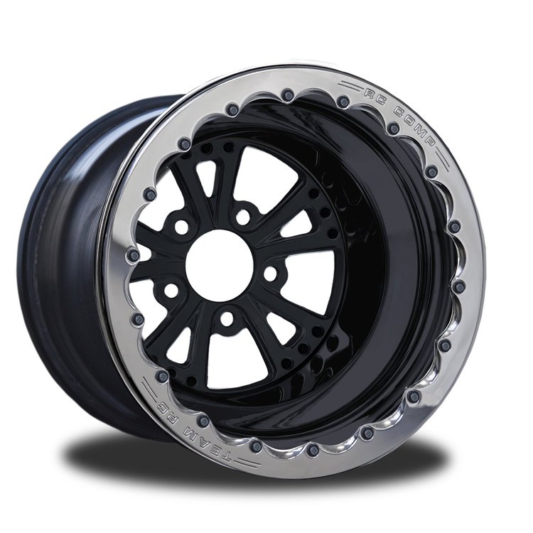 CSG856B1P-01B Torx Black Single-Beadlock Rear Wheel [Size: 15" x 13"] Black Anodized w/ Black Barrel