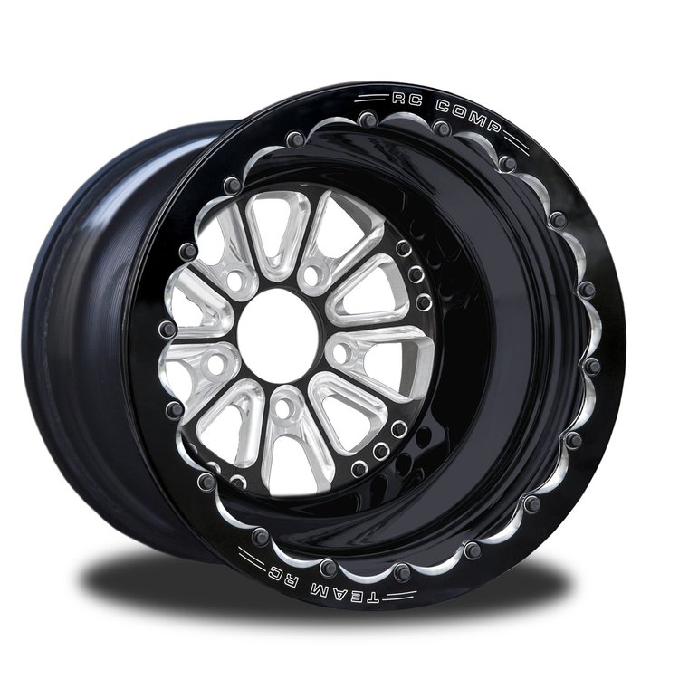 CSD503B1E-02E Exile Eclipse Single-Beadlock Rear Wheel [Size: 15" x 10"] Black Anodized w/ Machined Accents & Black Barrel