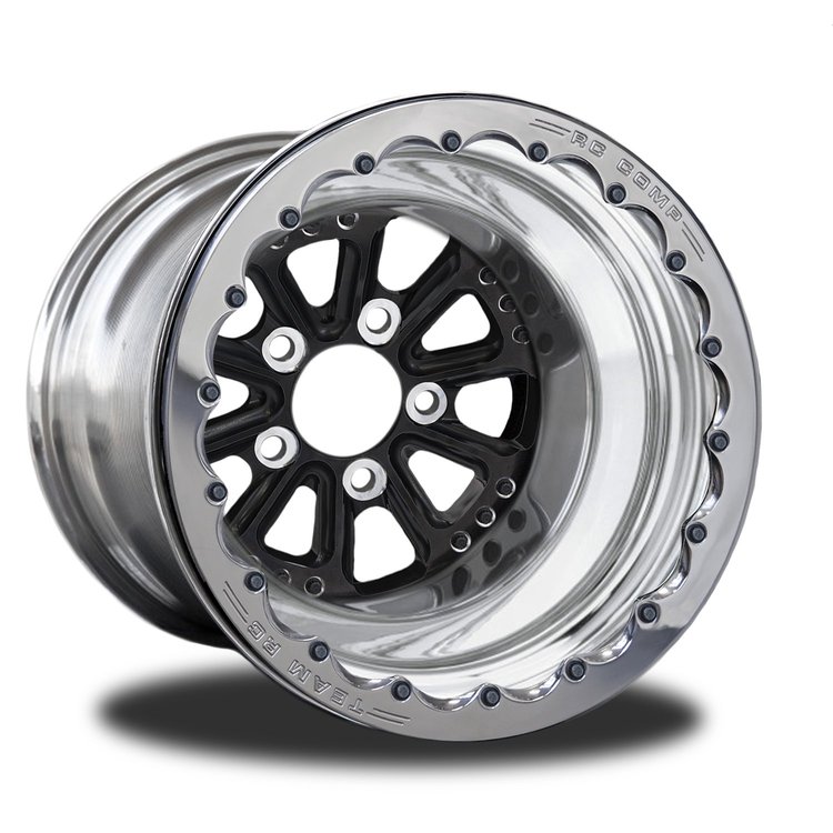 CSF856P1P-02B Exile Black Single-Beadlock Rear Wheel [Size: 15" x 12"] Black Anodized w/ Polished Barrel
