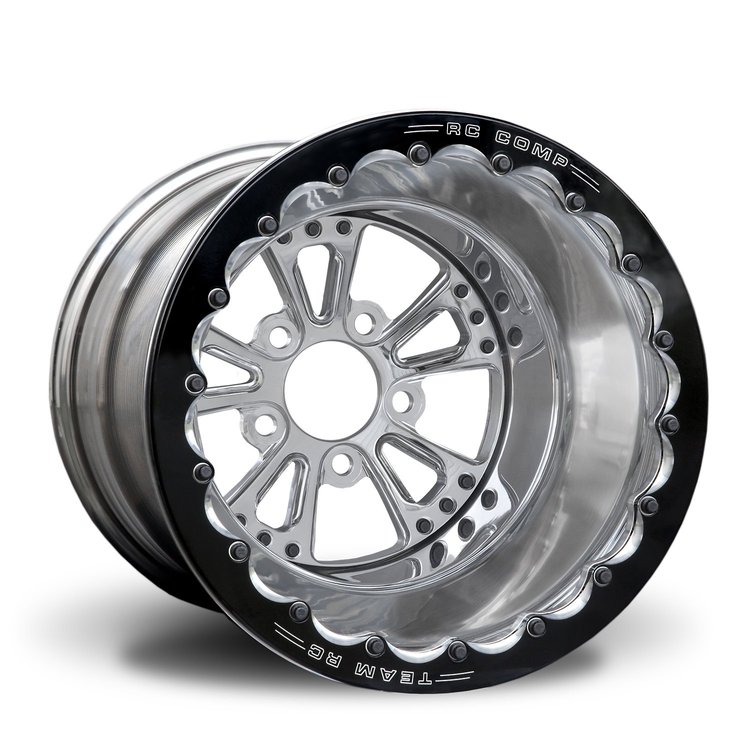 CSJ601P1E-01P Torx Polished Single-Beadlock Rear Wheel [Size: 15" x 15"] Polished w/ Polished Barrel
