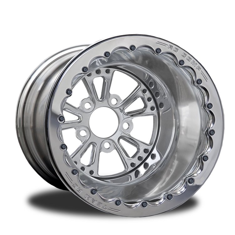 CSC402P1P-01P Torx Polished Single-Beadlock Rear Wheel [Size: 15" x 9"] Polished w/ Polished Barrel