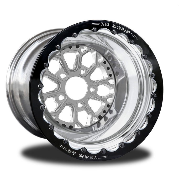 CSD652P2E-14P impulse Polished Double-Beadlock Rear Wheel [Size: 15" x 10"] Polished w/ Polished Barrel