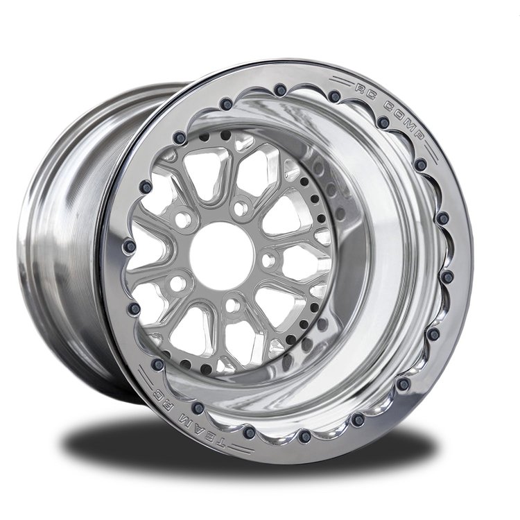 CSE501P1P-14P impulse Polished Single-Beadlock Rear Wheel [Size: 15" x 11"] Polished w/ Polished Barrel