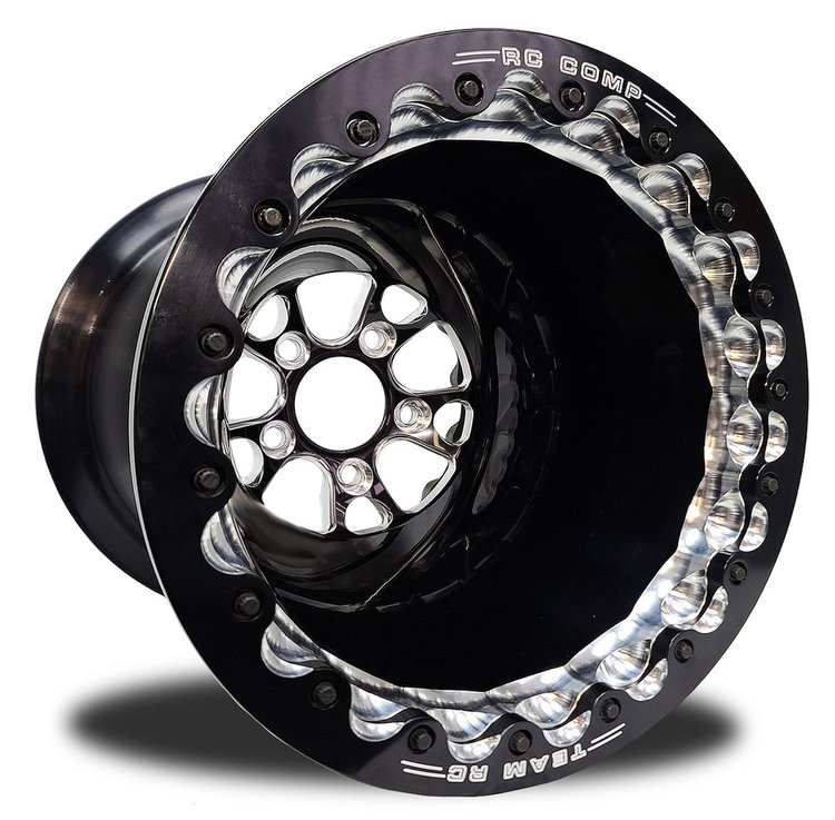 ZCS-O403-12E F-5 1-Piece Forged Double Beadlock Wheel [Size: 16"x18"] Anodized Black w/ Machined Accents Finish