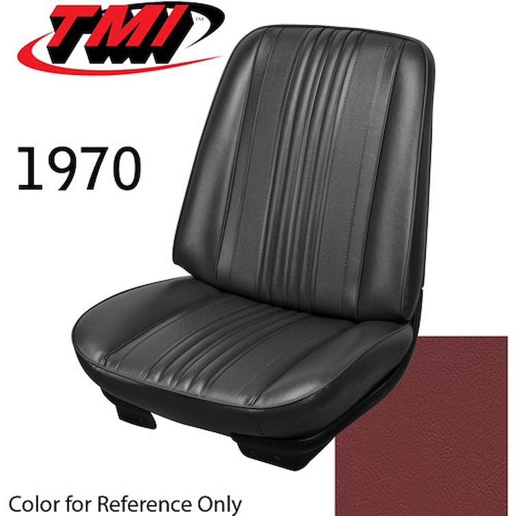 43-82200-3048 RED - CHEVELLE 1970 COUPE OR CONVERTIBLE STANDARD FRONT BUCKET SEAT UPHOLSTERY 1 PAIR