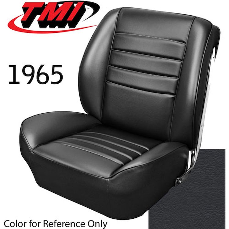 43-82805-2295 BLACK - CHEVELLE 1965 COUPE OR CONVERTIBLE SPORT SEAT FRONT BUCKETS 1 PAIR