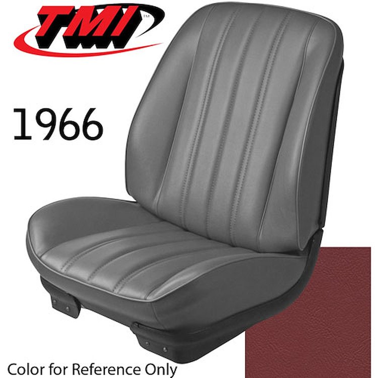 43-82806-3048 RED - CHEVELLE 1966 COUPE OR CONVERTIBLE SPORT SEAT FRONT BUCKETS 1 PAIR
