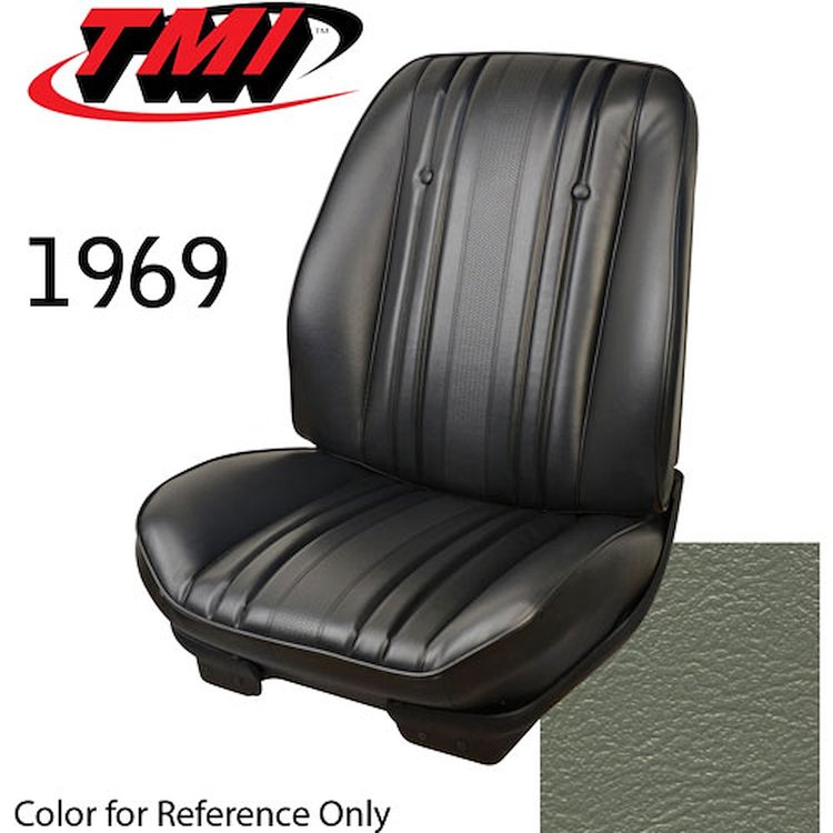 43-82809-3603 LIGHT GREEN - CHEVELLE 1969 COUPE OR CONVERTIBLE SPORT SEAT FRONT BUCKETS 1 PAIR