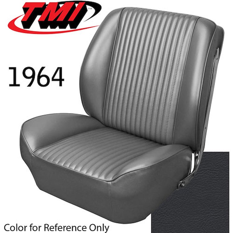 43-82804-2295 BLACK - CHEVELLE 1964 COUPE OR CONVERTIBLE SPORT SEAT FRONT BUCKETS 1 PAIR