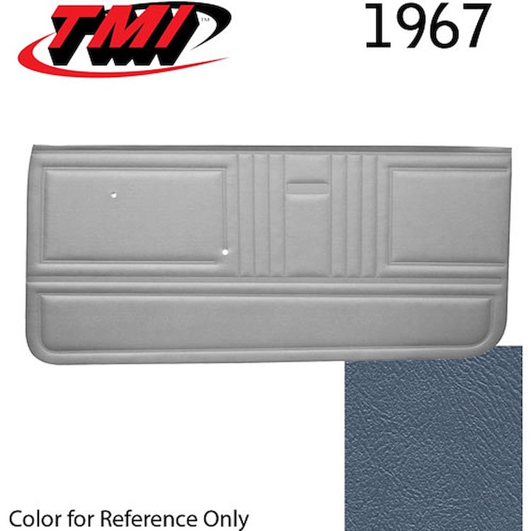 10-80207-2302 LIGHT BLUE METALLIC - 1967 CAMARO STANDARD DOOR PANELS BASIC SILVER SERIES